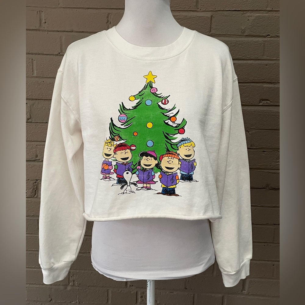 Peanuts Holiday crop sweatshirt XL